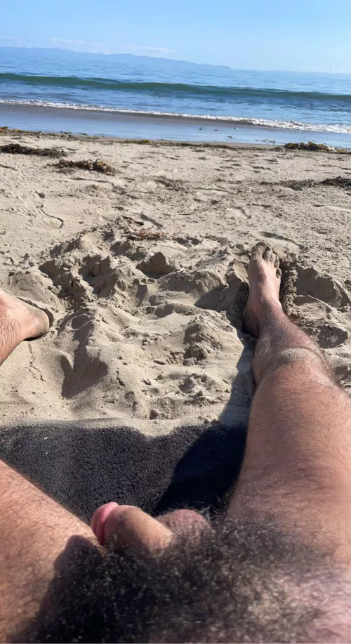 I love showing off my 21 y/o cock at the beach