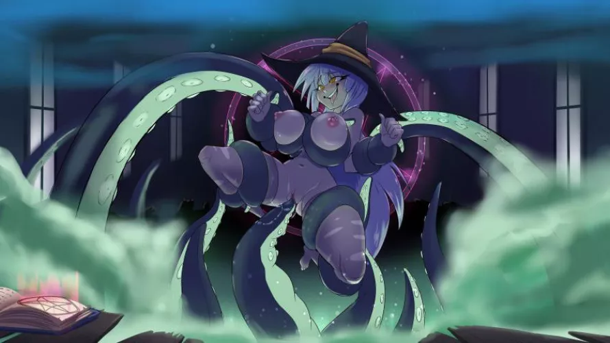 She’s enjoying her tentacled friend (female)