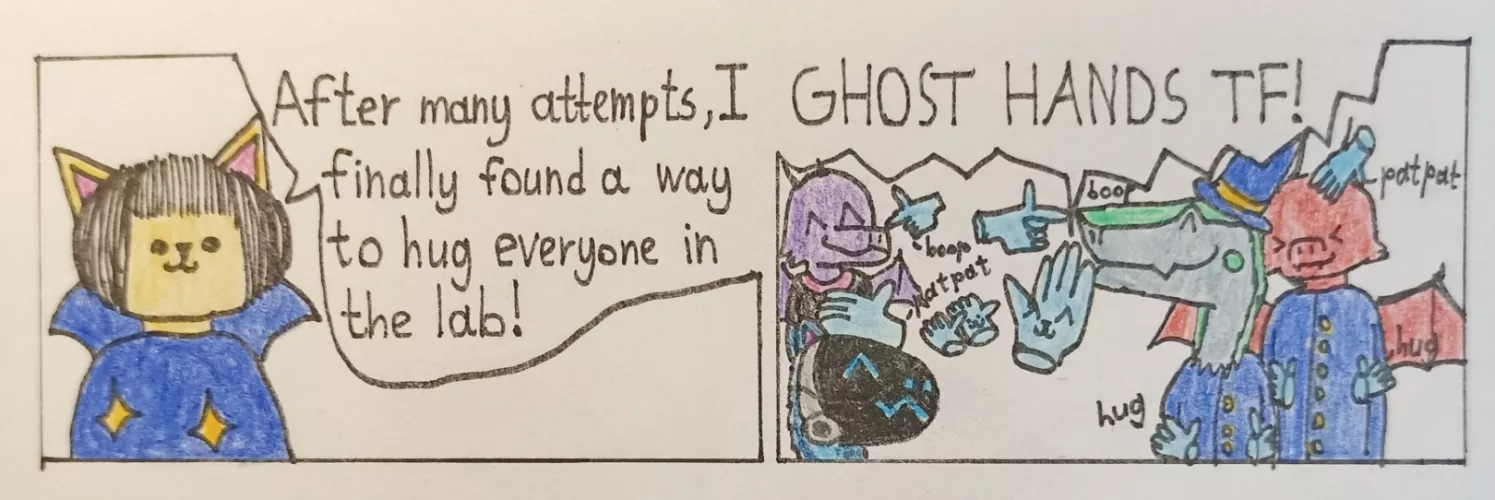 ghost hands go boop (art by me)