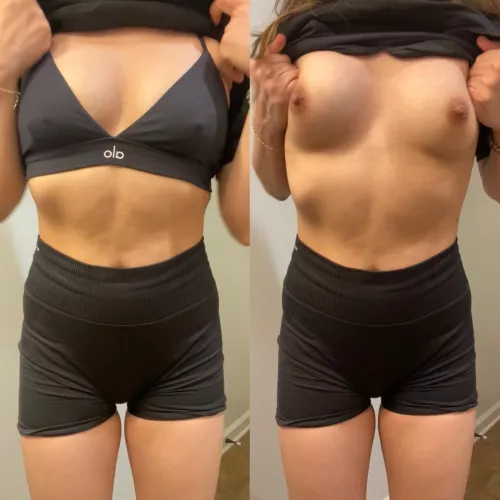 I kinda like them poking through my sports bra