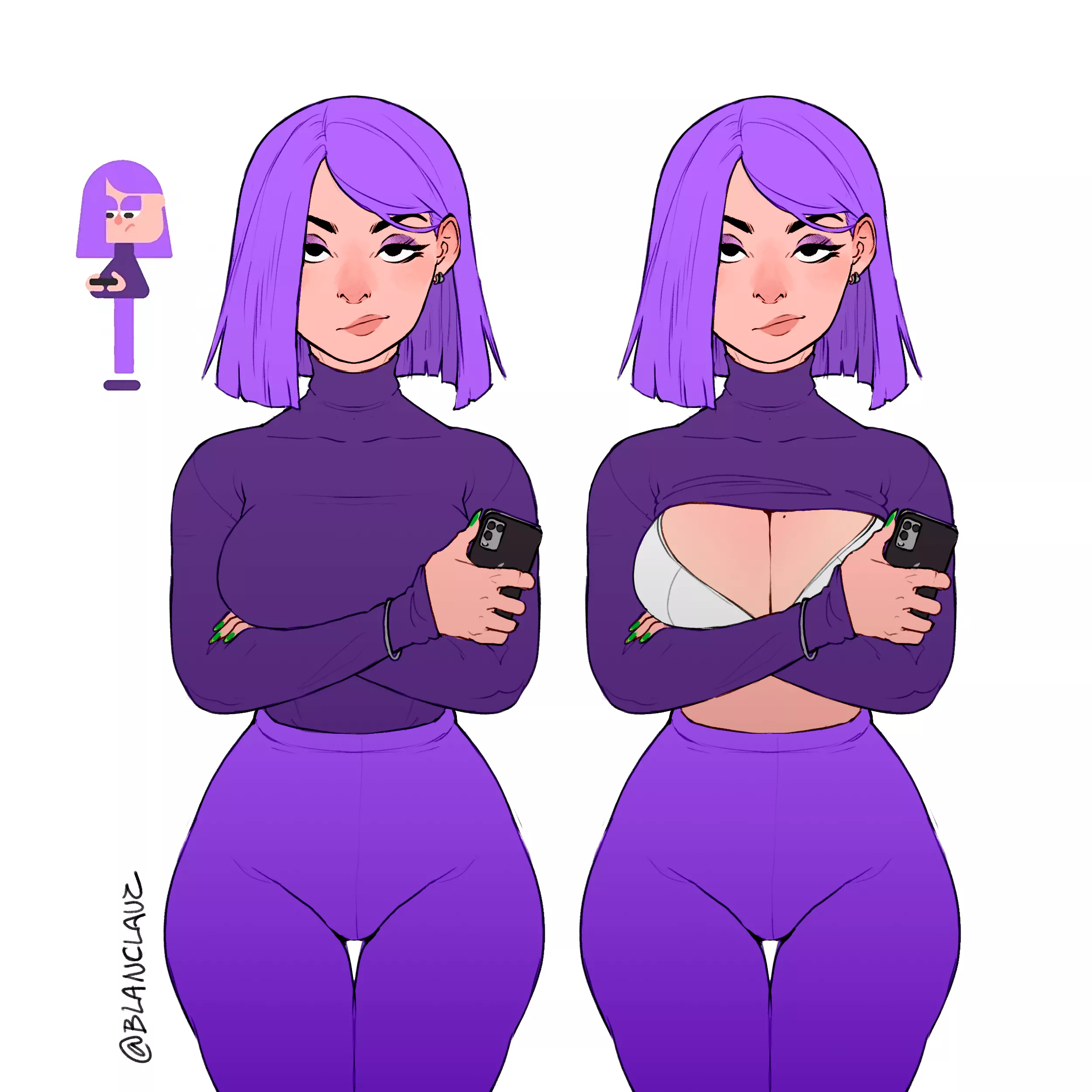 Lily - the goth girl from the online classes is a hottie (BlancLauz) [Duolingo]