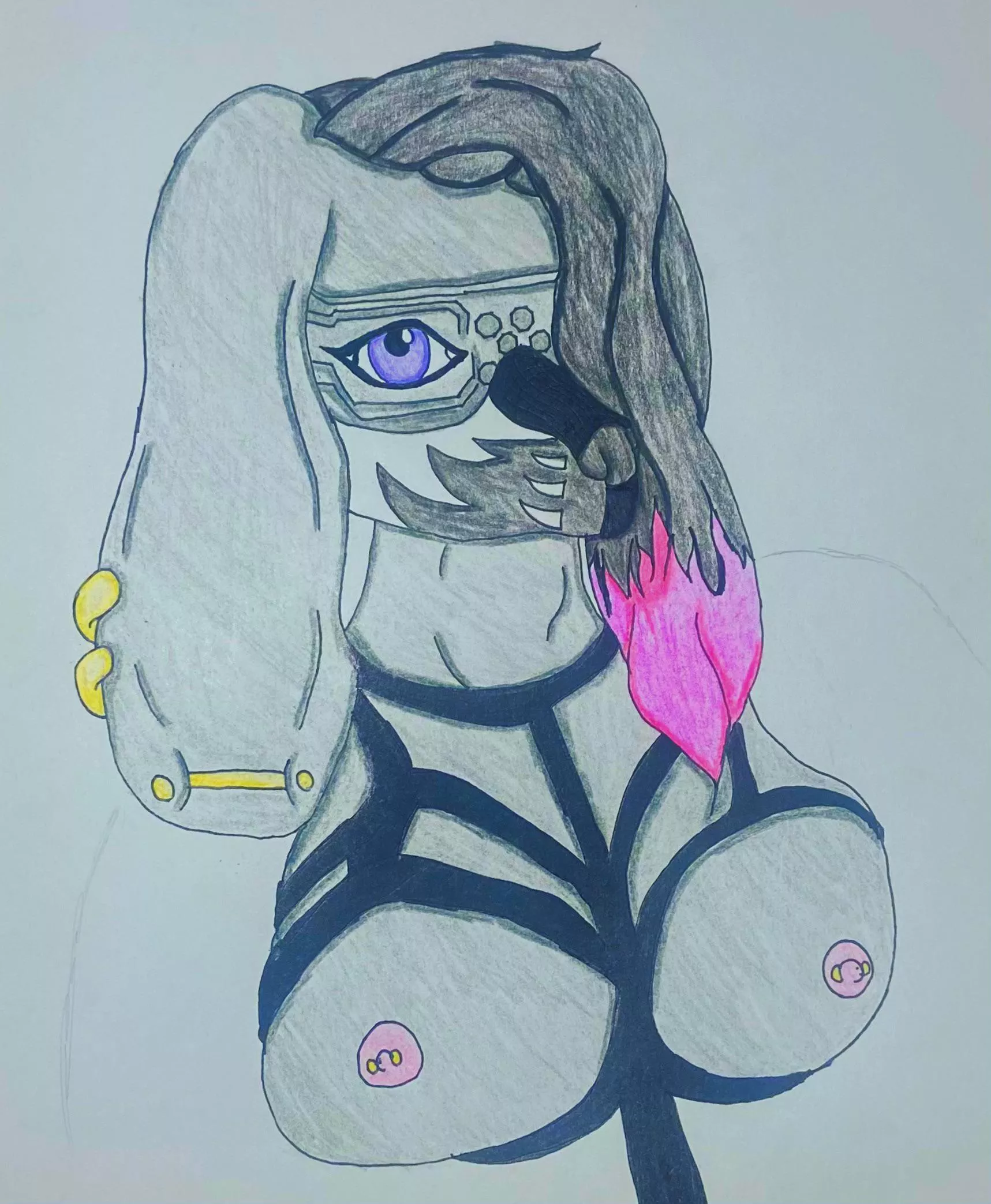 Pup Drawing Anyone? I decided to give my hand at drawing again so. Here’s my Bunny with my MistrBear Muzzle. Thoughts? Pup Drawing Anyone? I decided to give my hand at drawing again so. Here’s my Bunny with my MistrBear Muzzle. Thoughts?