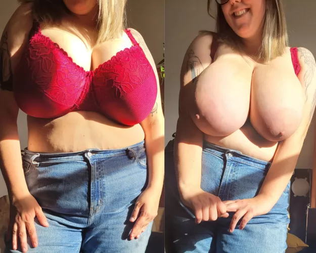 big in bra, huuuuuge out of it 😇