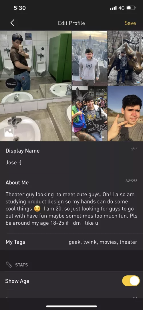 Can y’all give me feedback about my profile I feel I am lame and unsexy since we’ll I don’t have friends in real life or college and in Grindr no one talks to me that isn’t older guys like 35 and up tell me what I am doing good and what I am doin