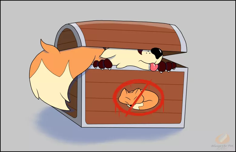 Illegal Box Fox - Art by me (YCH Available - $5 USD)