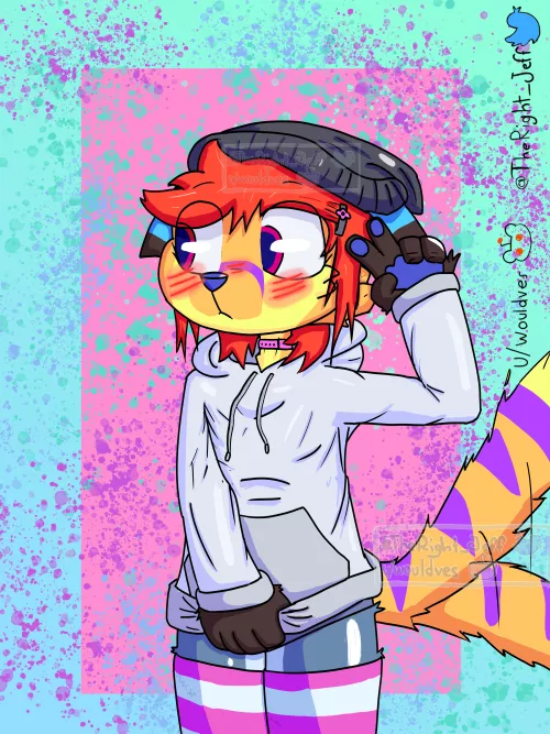 [Q] Aww he shyy ( art by me @TheRight_Jeff on twitter )