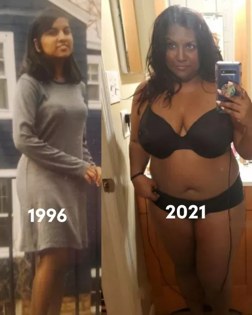 25 years makes a difference [F] 44 (from unconfident nobody at 18 to exhibitionist mom at 43)