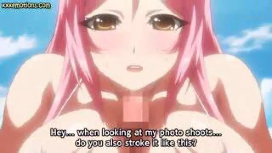 LF Color Source: «Hey… when looking at my photo shoots… do you also stroke it like this?», Pink hair, Big boobs, Paizuri