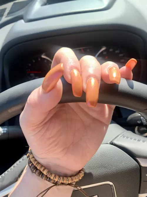 Nails seem to glisten in the sun