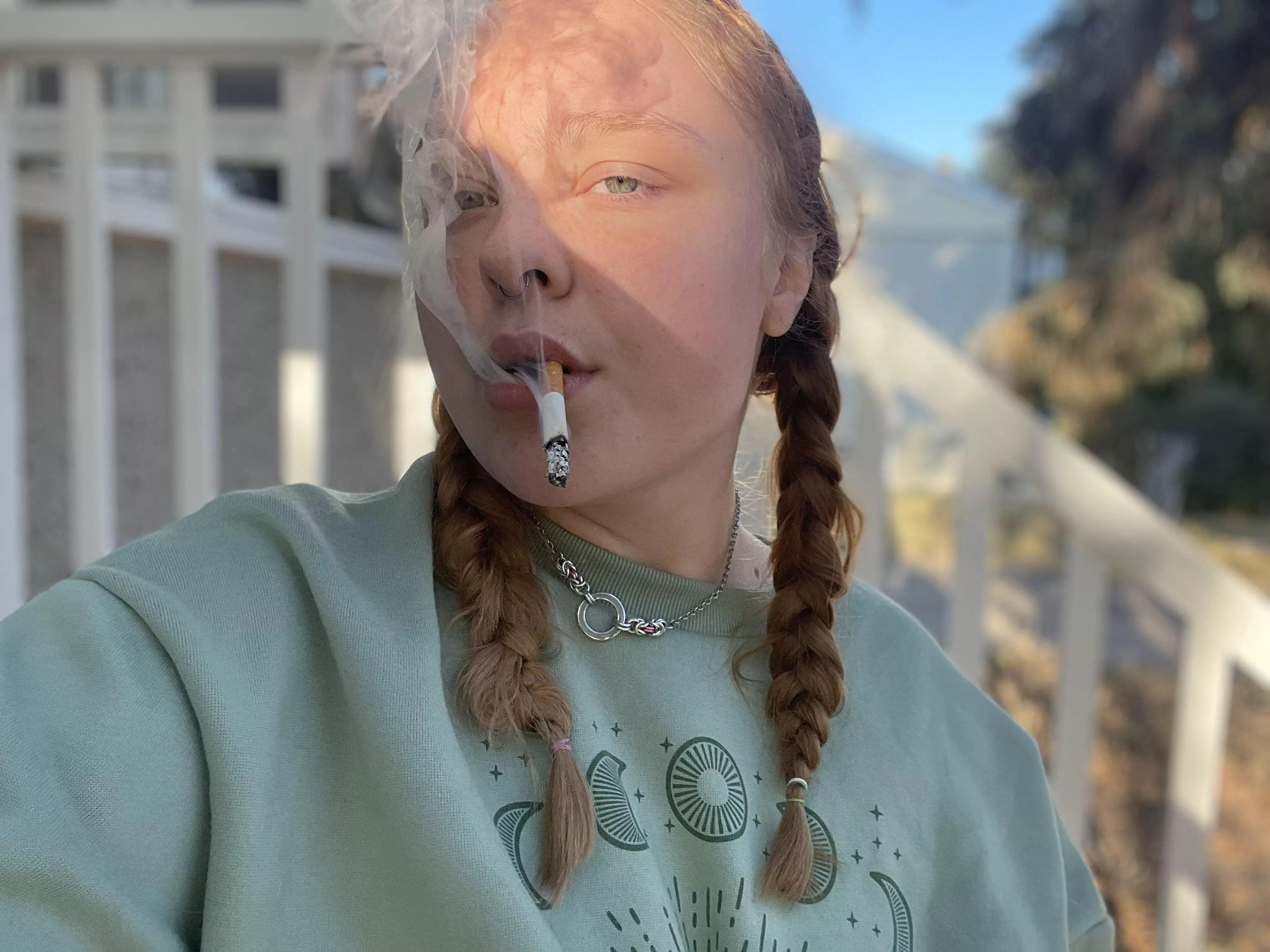 Natural lighting is the best when making smoking content.