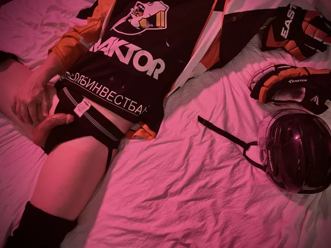 Just got fucked by Zac in my hockey gear so here is a pic. I’m exhausted. What do you guys think? Let me know below.