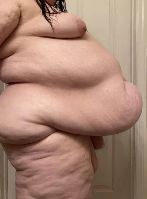 You have to lift my belly up if you want to get to my yummy pussy