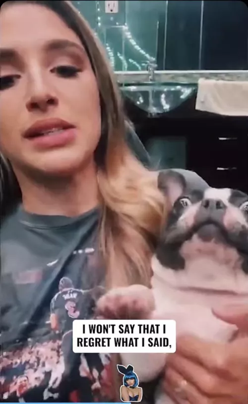 Abella dangers dog looking like he wishes he wasn’t a fashion statement.