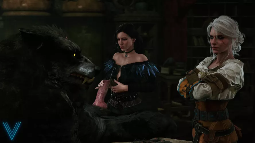 Ciri observing Yennefer's examination (Vice) [The Witcher]