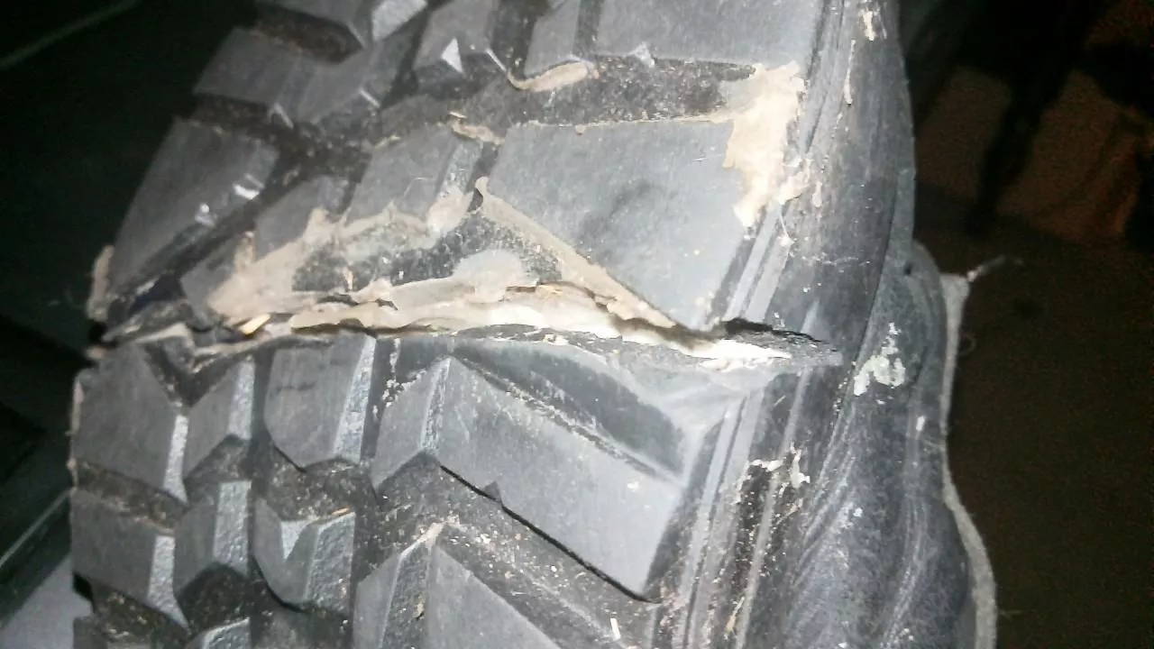 How to repair a split tread? No effective info online and e6000 is the temporary solution that has prevented further damage. How to repair a split tread? No effective info online and e6000 is the temporary solution that has prevented further damage.