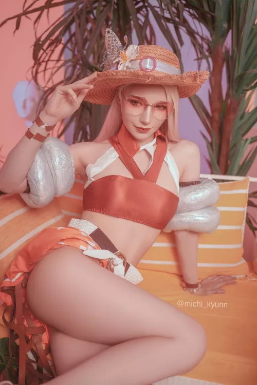 Poolside Ashe skin from Overwatch by michi_kyunn