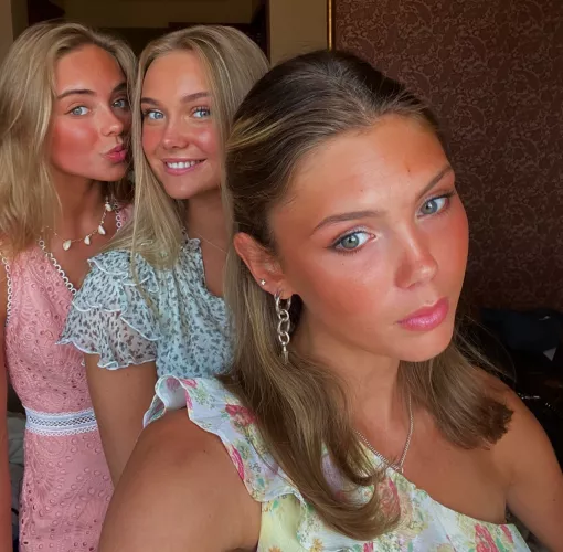 Two Blondes and a Brunette