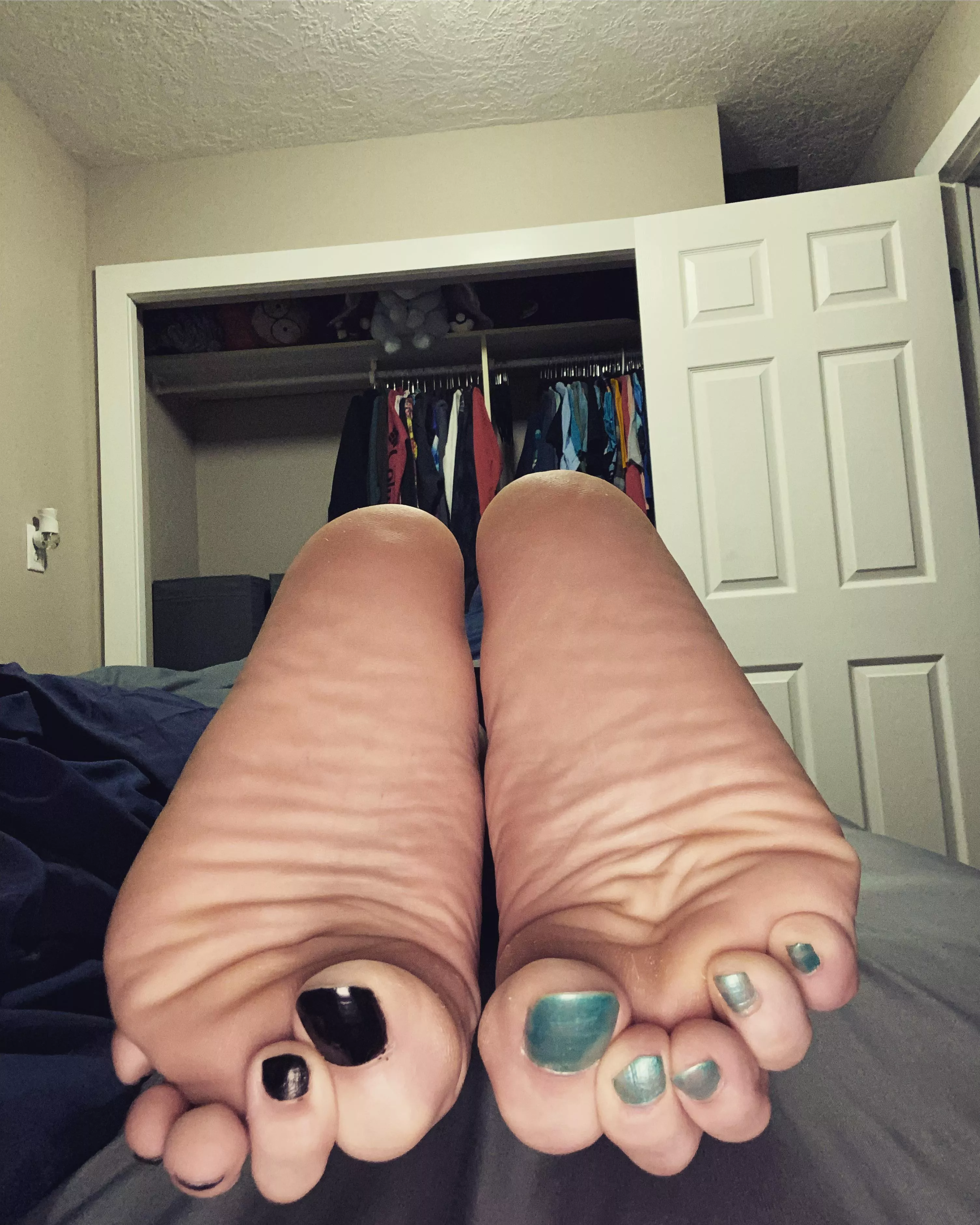 All scrunched up.
