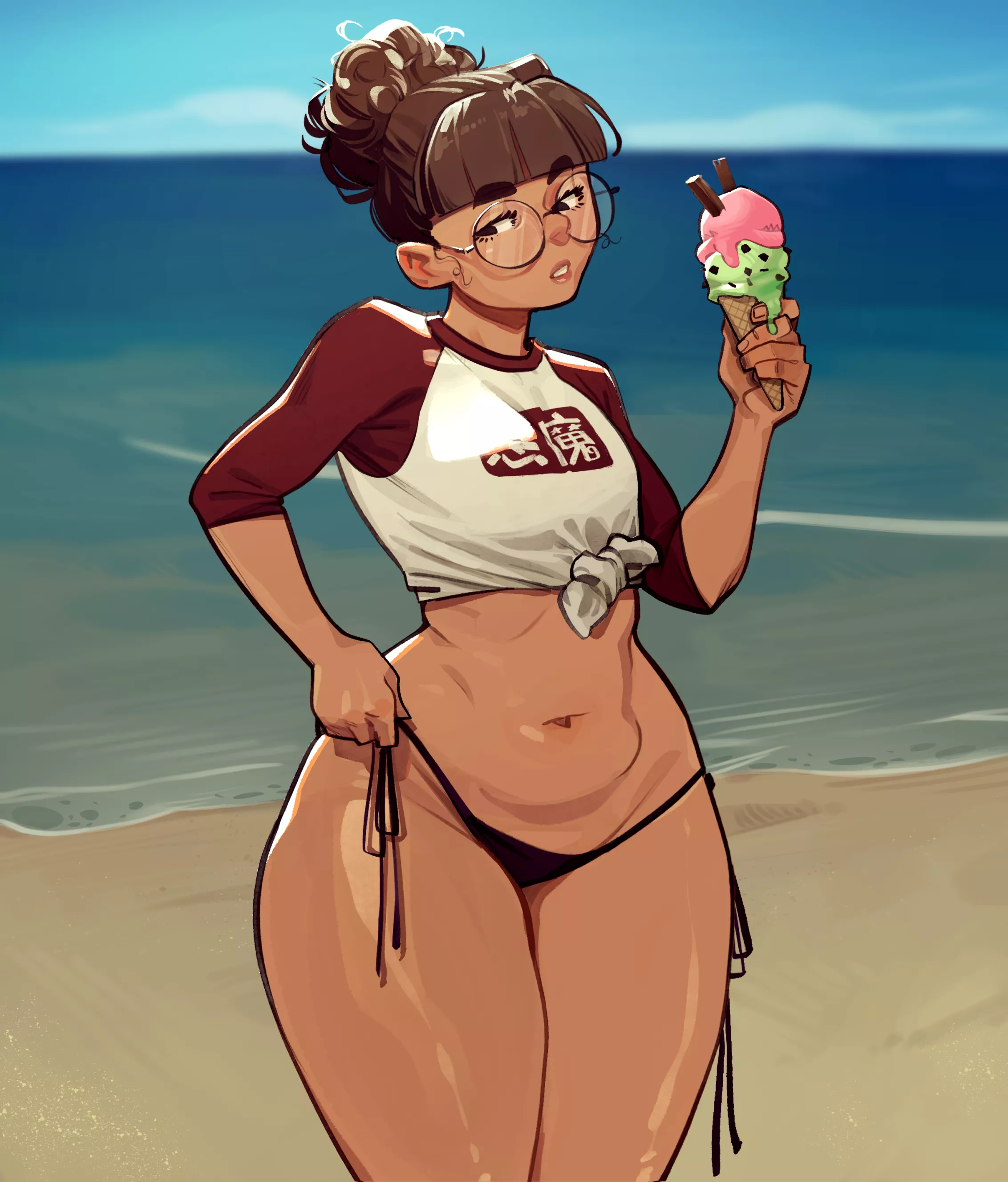 at the beach