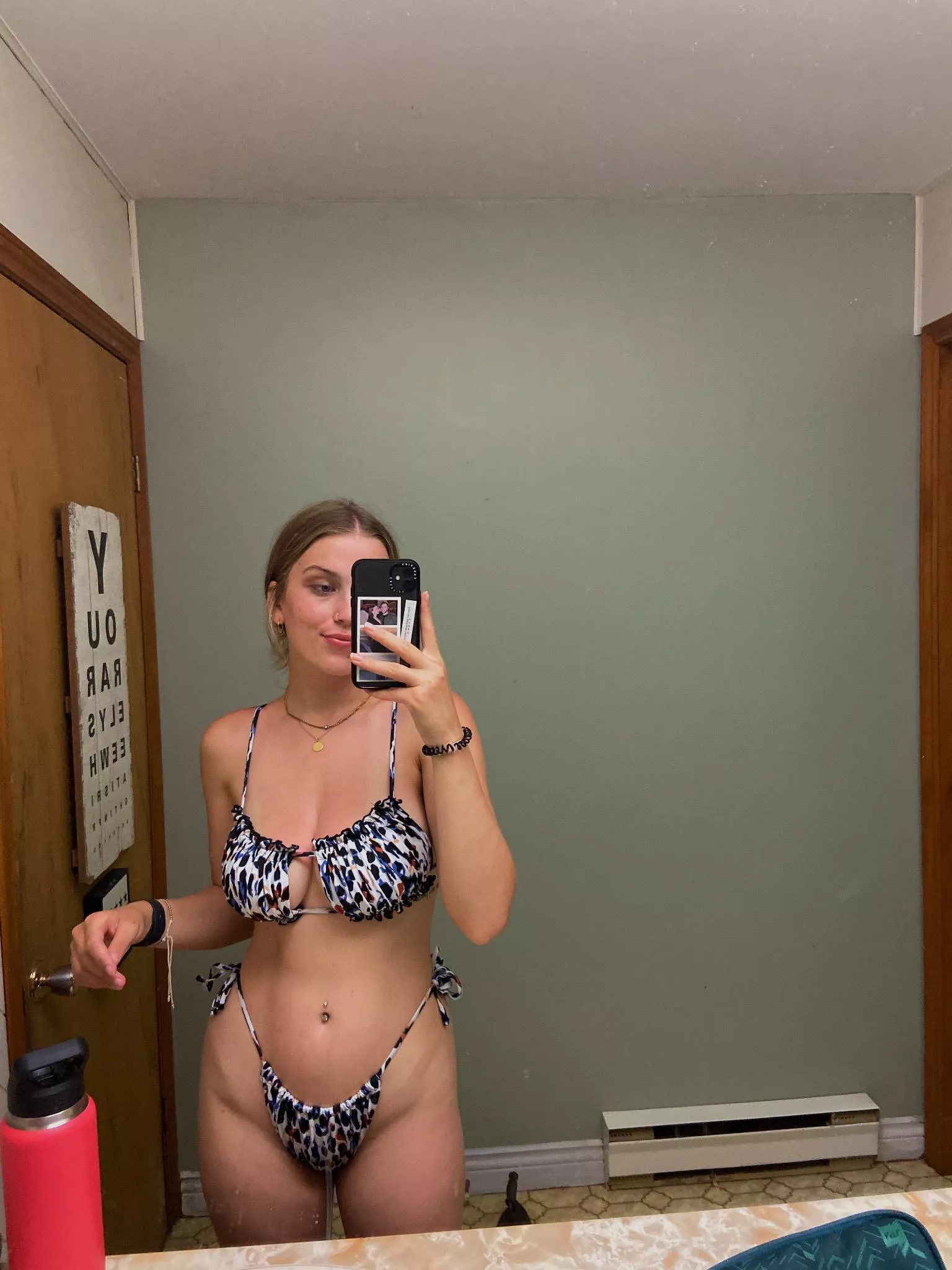 Bathroom mirror.