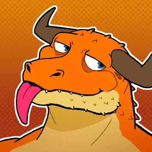 Fire dragonborn portrait commission!