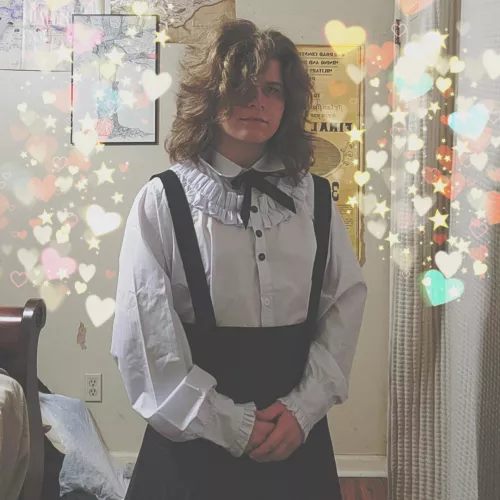 First time wearing a dress!! Im ready to serve <3 (room is messy sorry :p)