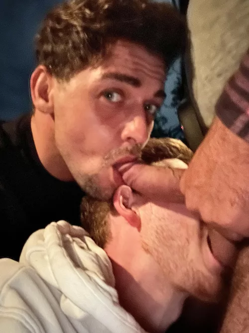 German parking lot at 4 a.m. - found a fat cock for my boyfriend to blow off