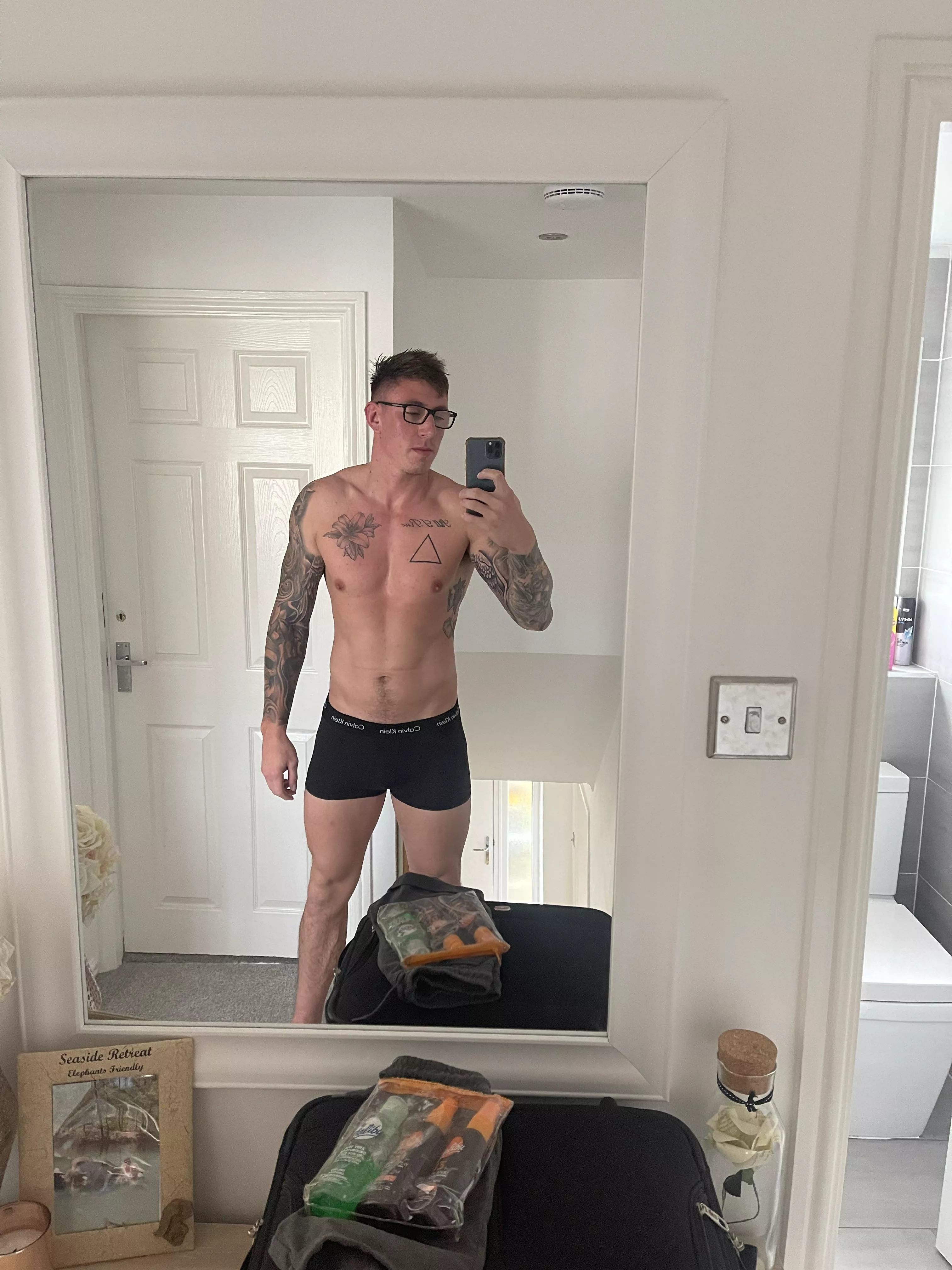 Glasses on or off?