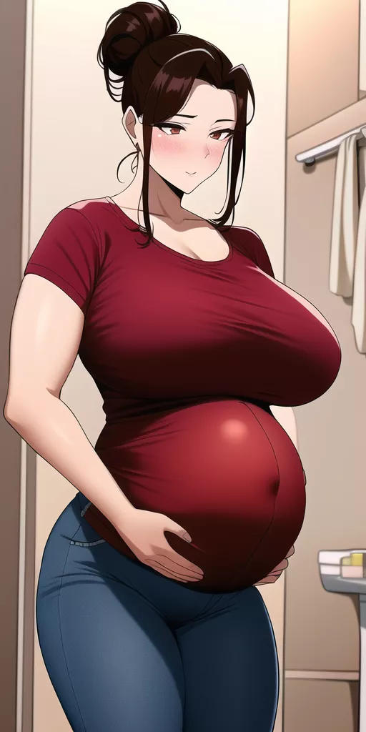 Mommy's belly has gotten this big already