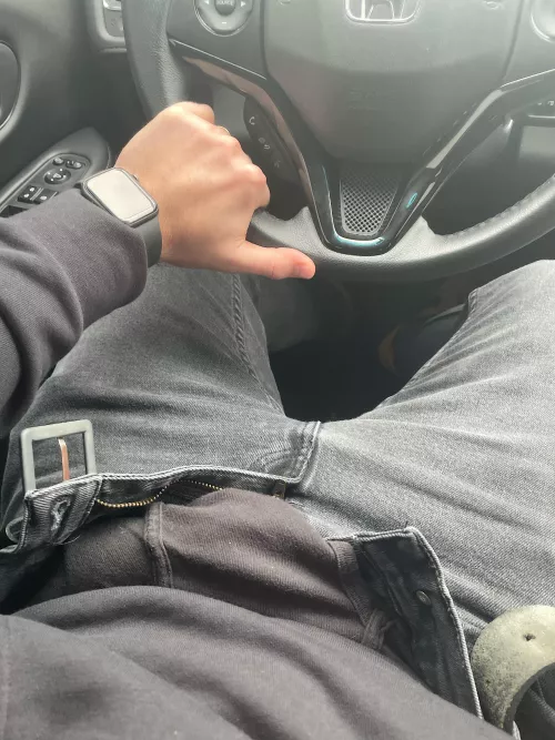 penis excited while driving