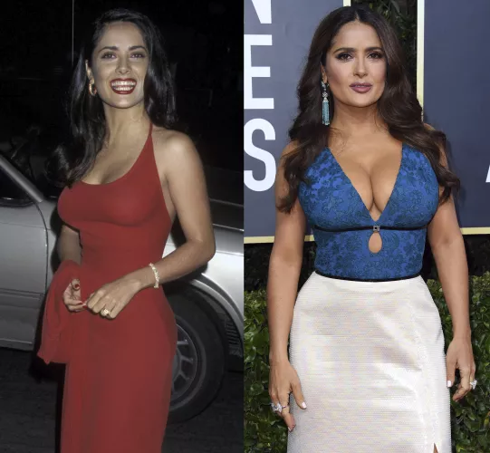 Salma Hayek At The Age Of 28 And 53