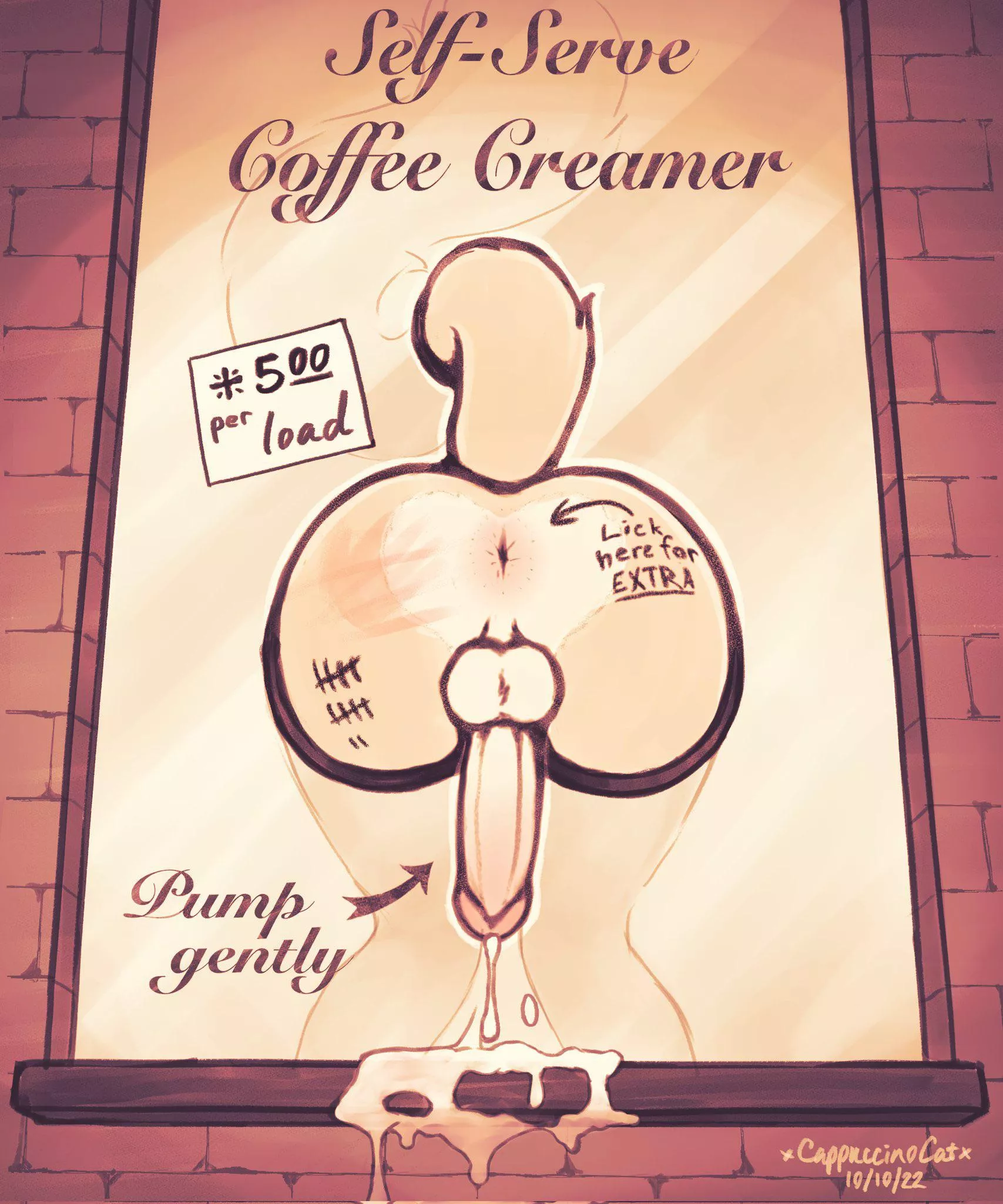 Self-serve coffee creamer (cappuccinocat)