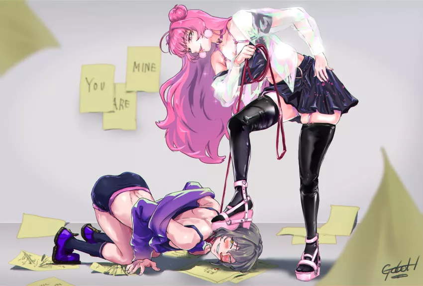 Stepping on her sub