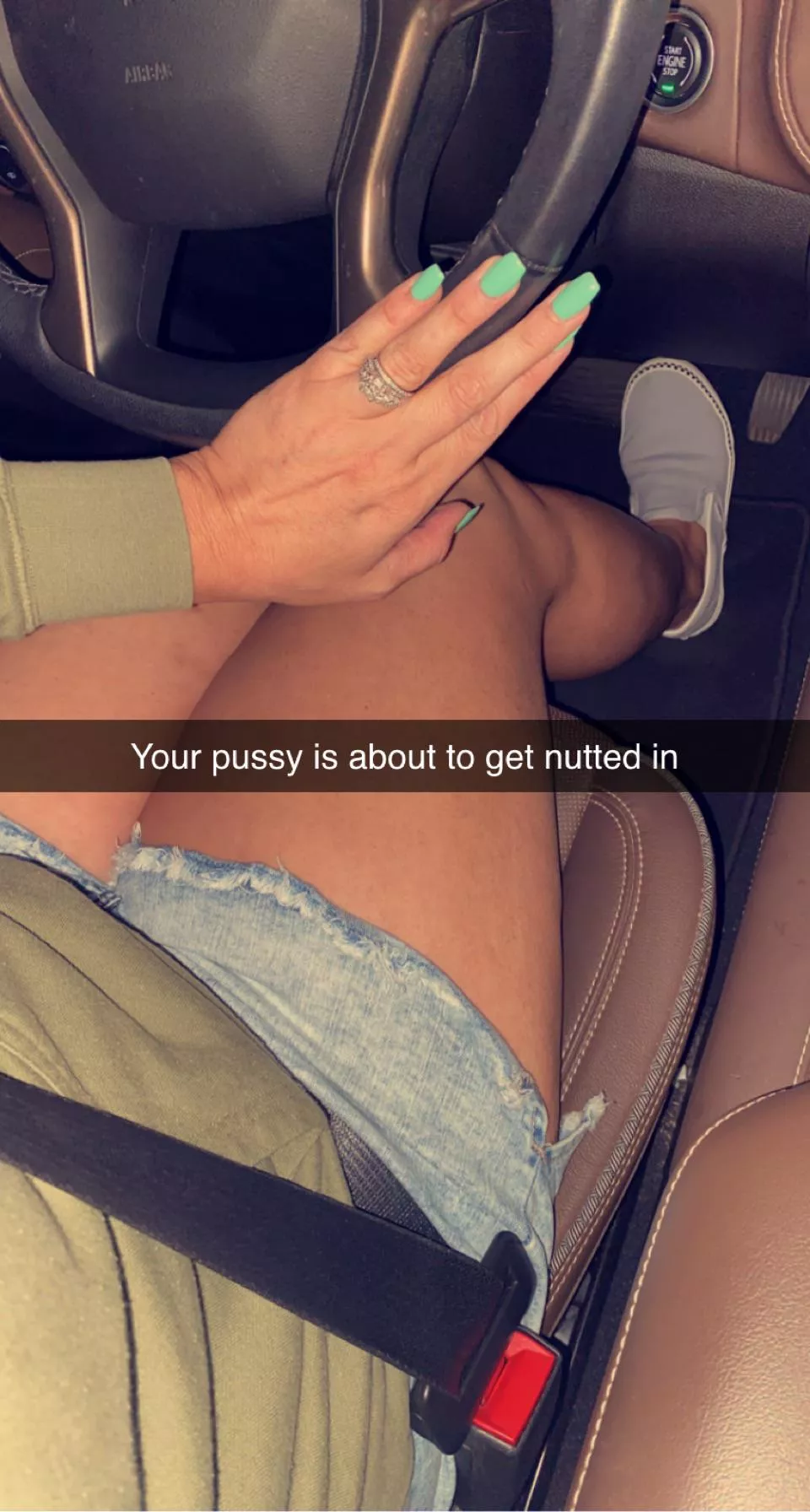 Texting hubby while pulling into my boyfriends