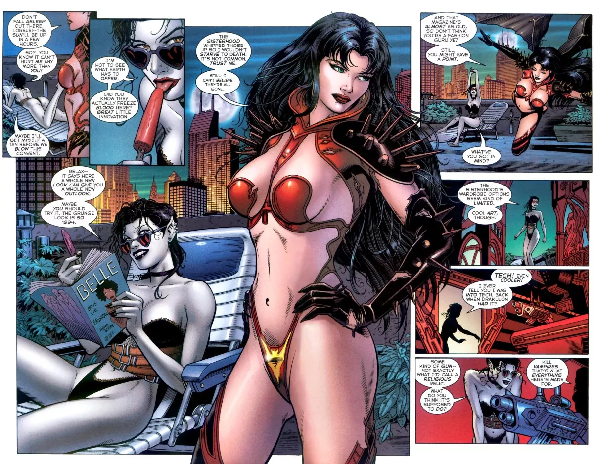 Vampi and Lorelei [Vampirella: The New Monthly #18]