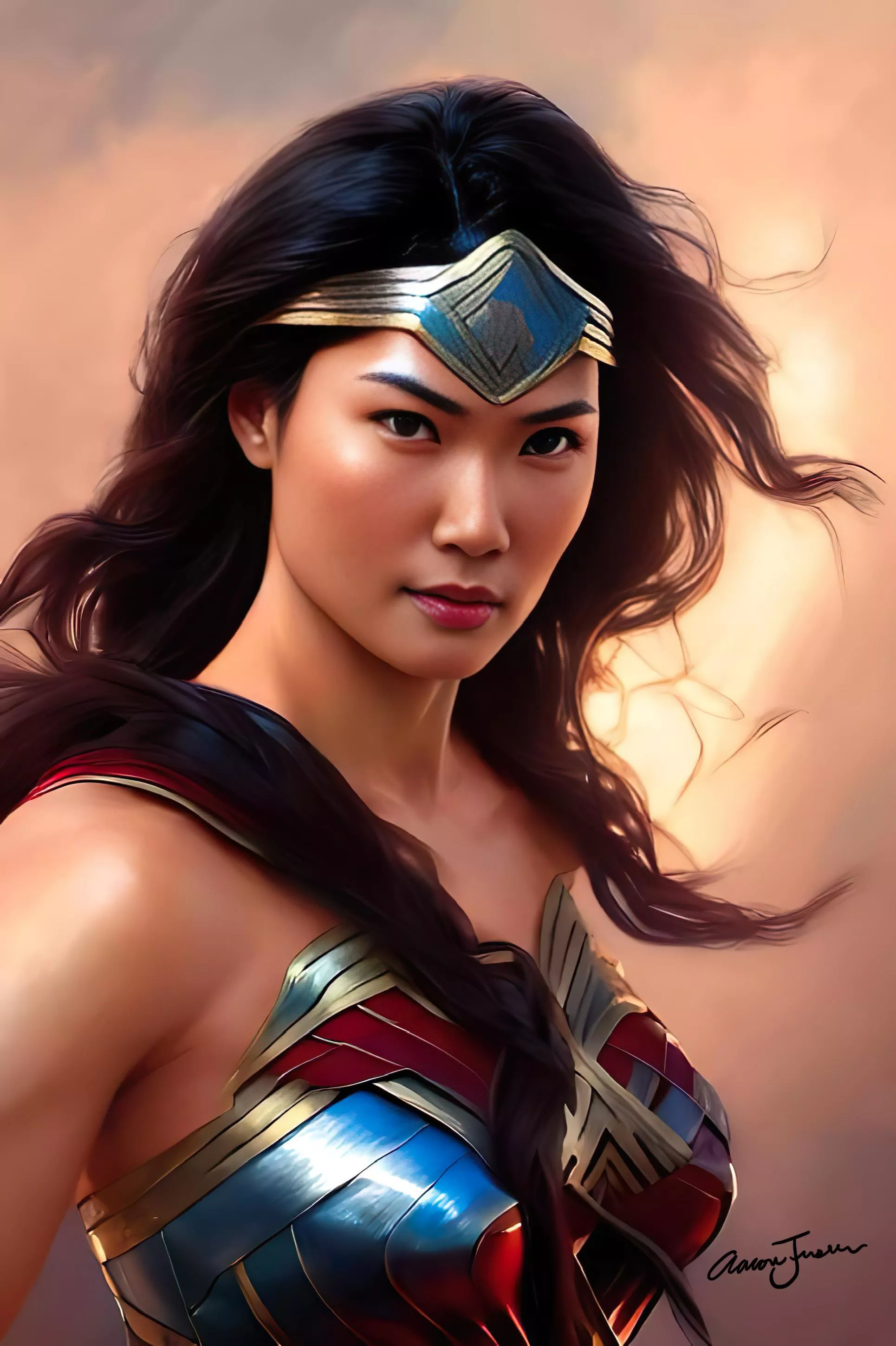 Working on my own “What If” series.. what if Wonder Woman was an Asian woman