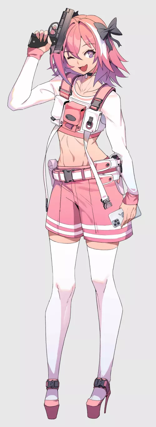 Astolfo sure is a femboy he has a gun