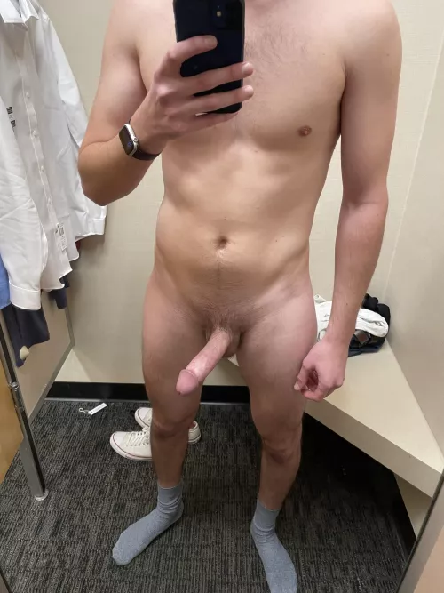 I wonder if the guy in the dressing room next to me saw my shadow