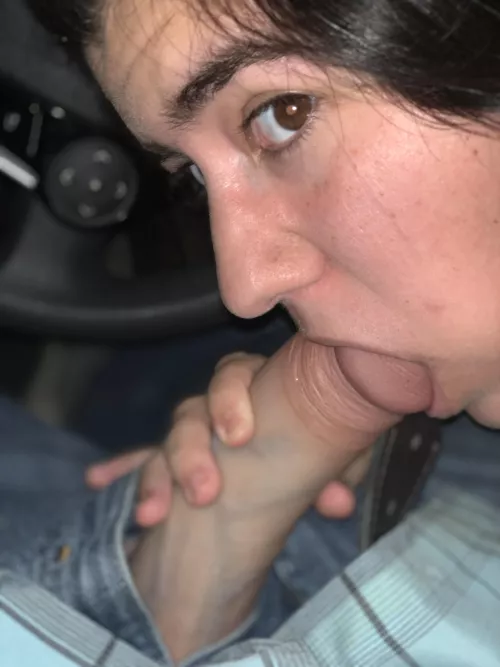 Sucked him off in the parking lot of the hotel I couldn’t wait to get to the room