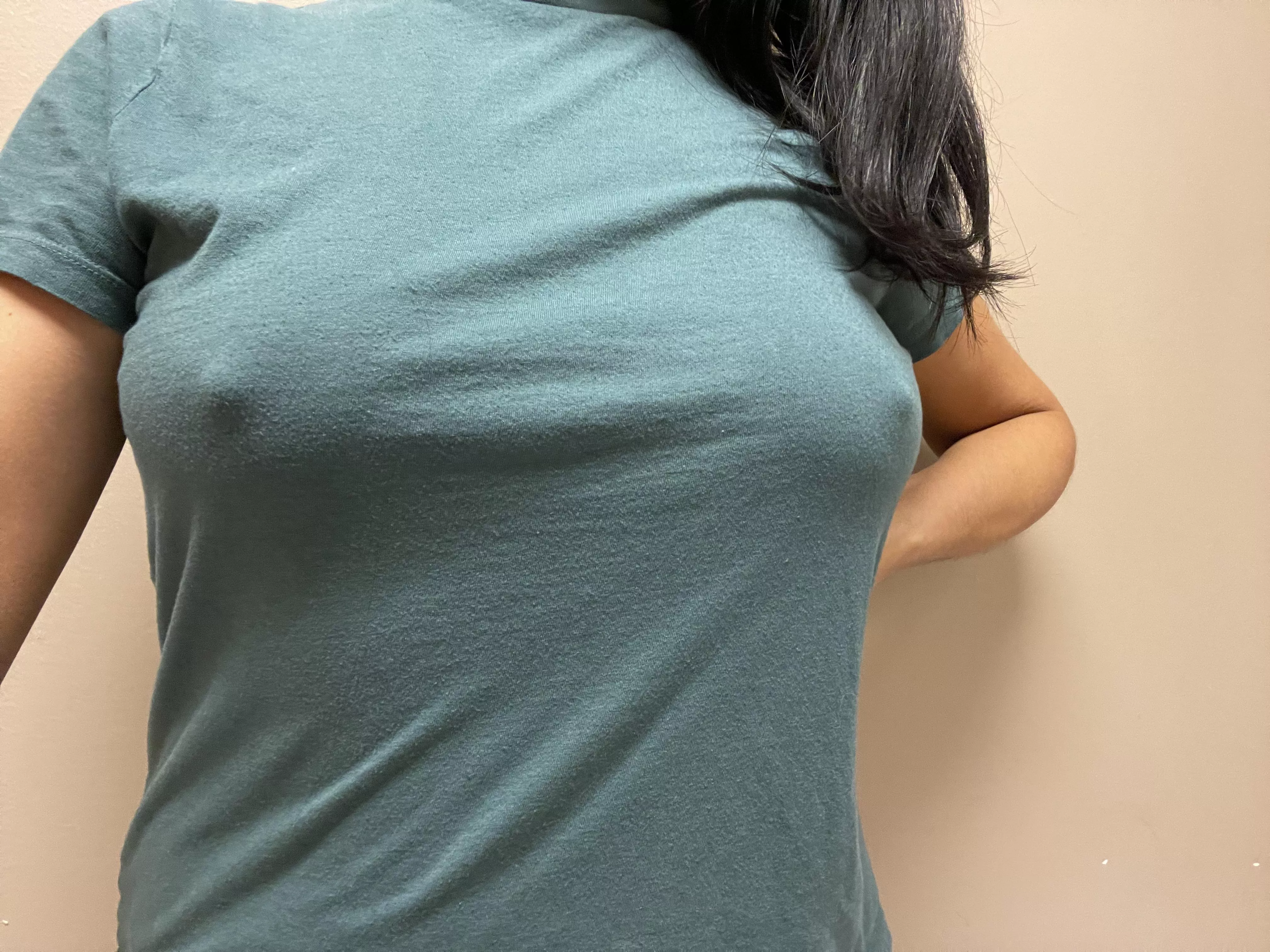 Worried I’ll start leaking at work since I “forgot” to wear a bra 😜