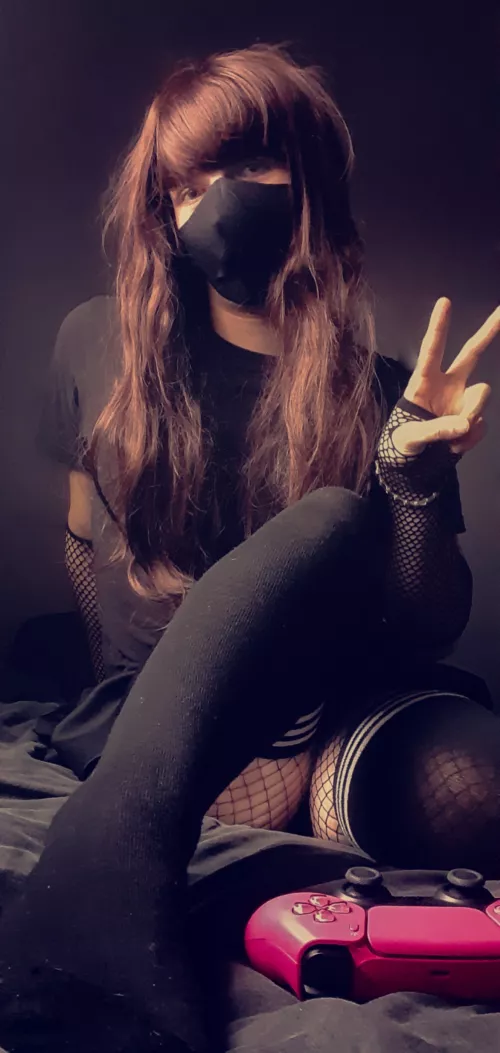 Can I sit on your lap while we play games together? 🖤