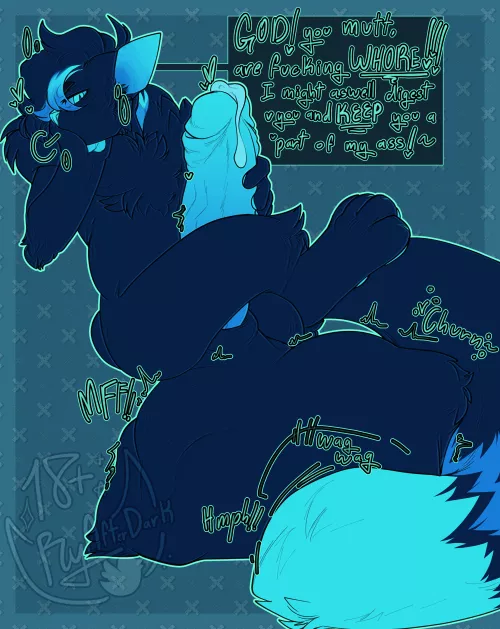 {image} What a Mutt!~ (Artist @Ry_after_Dark on twt)[Implied digestion, Cock vore, furry]