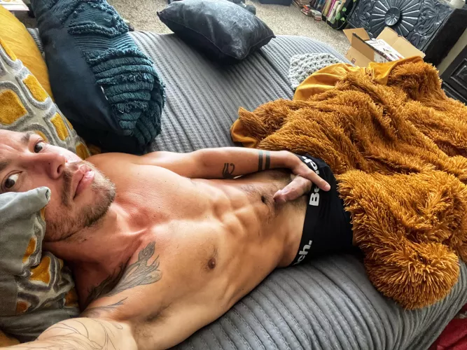 Lounge in bed with me while we game?