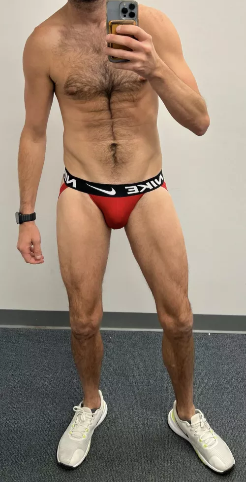 Nike jocks have been all the rage. How do we feel about the red ones?