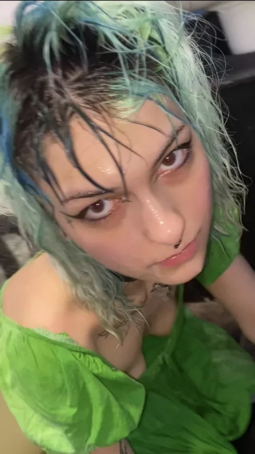 Can you guess what this filthy whore is covered in 😈