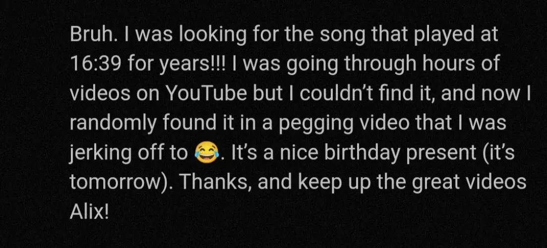 he didn't name the song, tho.