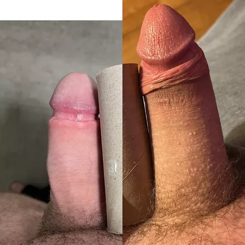 I lost (left) to r/joe34M on the right 😰. Send me the same view with toilet paper roll and i post it when i fail against you.