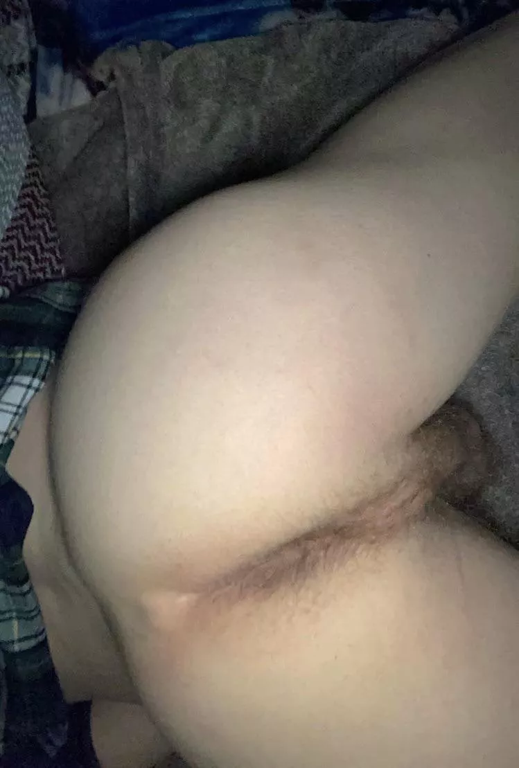 Spread my cheeks and slide your dick in my hairy hole