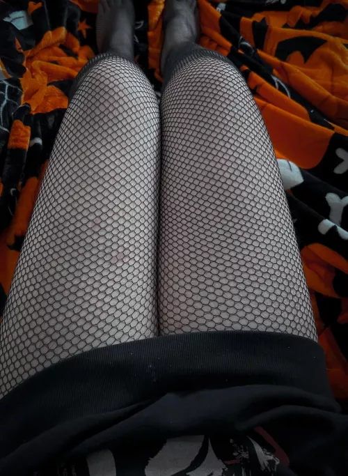 I got these cute fishnet stockings today 🫣