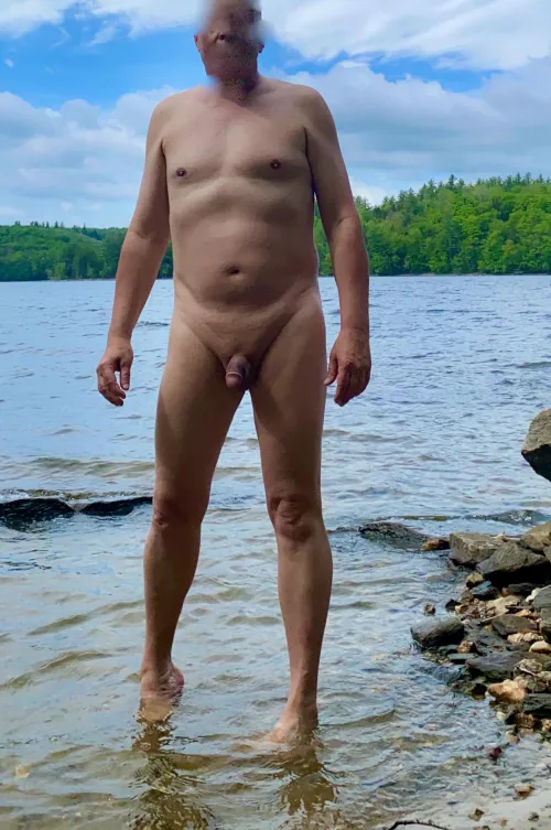 M/61. Skinny dipping in a cool lake. One of the best feelings ever.